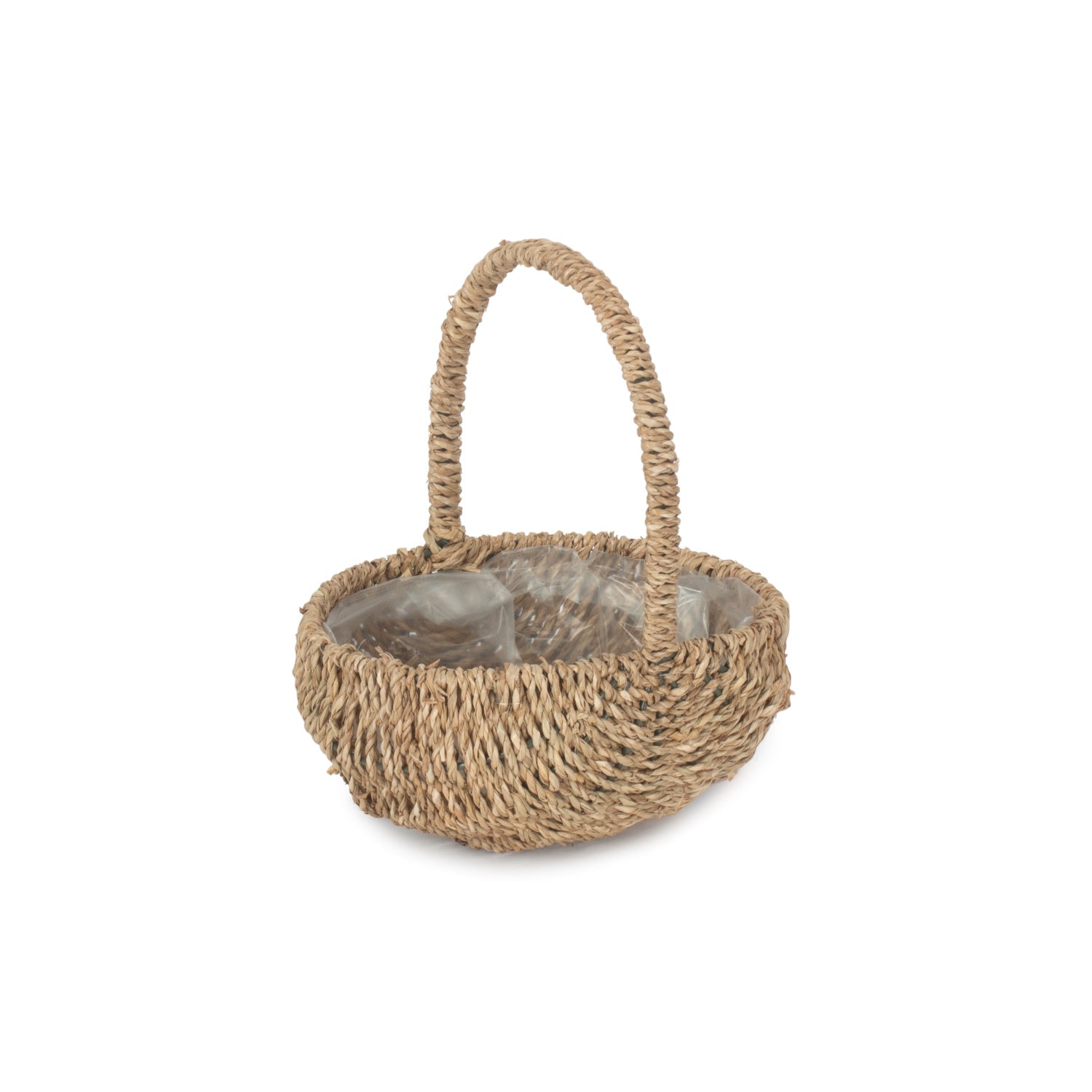 Oval Seagrass Flower Basket