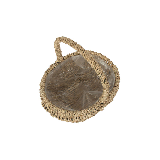Oval Seagrass Flower Basket