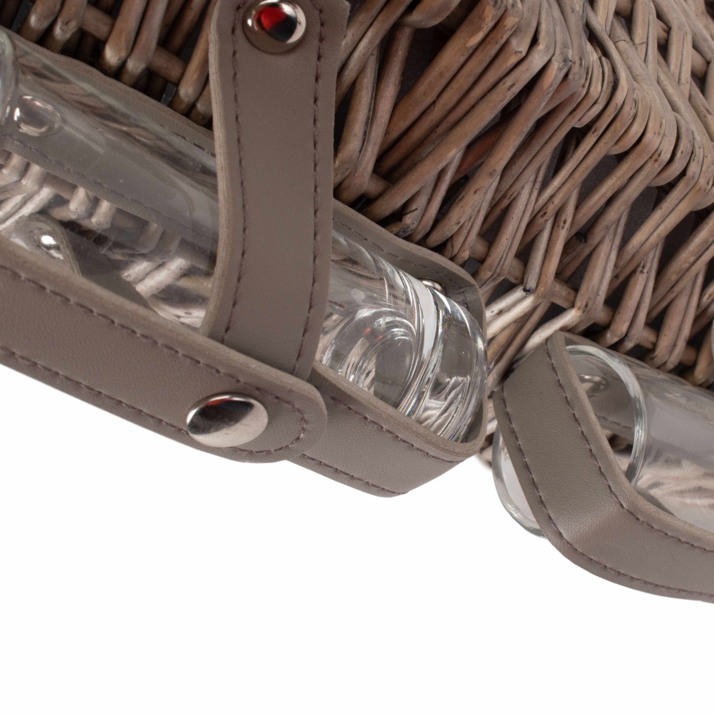 Single Bottle & 2 Cartridge Glass Carrier With Shoulder Strap