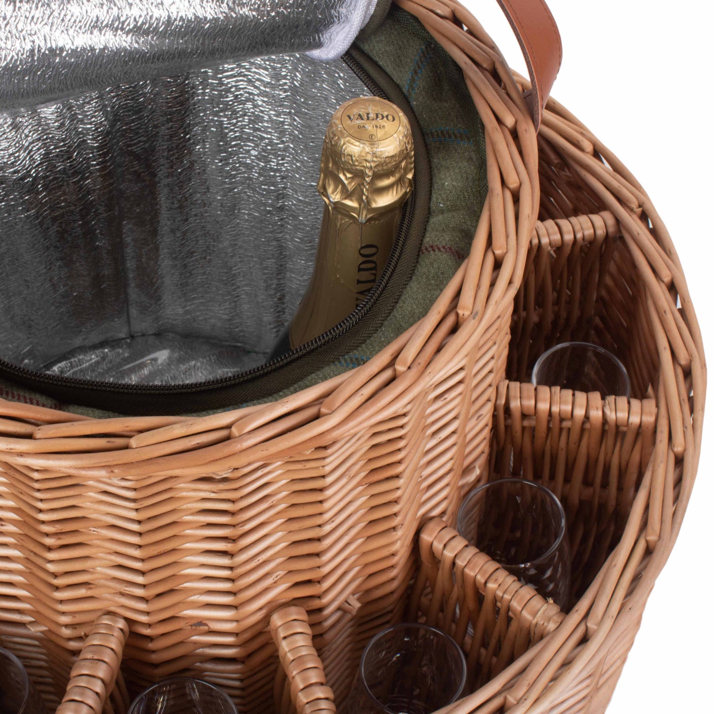 Green Tweed Chilled Garden Party Basket
