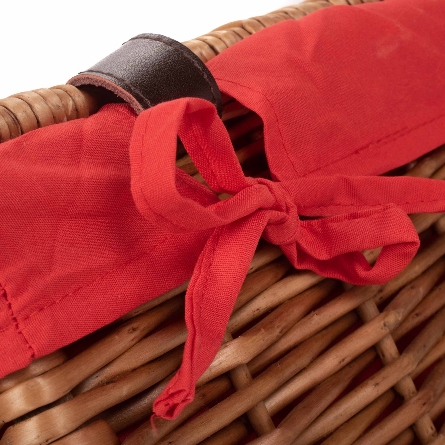 16 Inch Double Steamed Willow Hamper with Red Lining