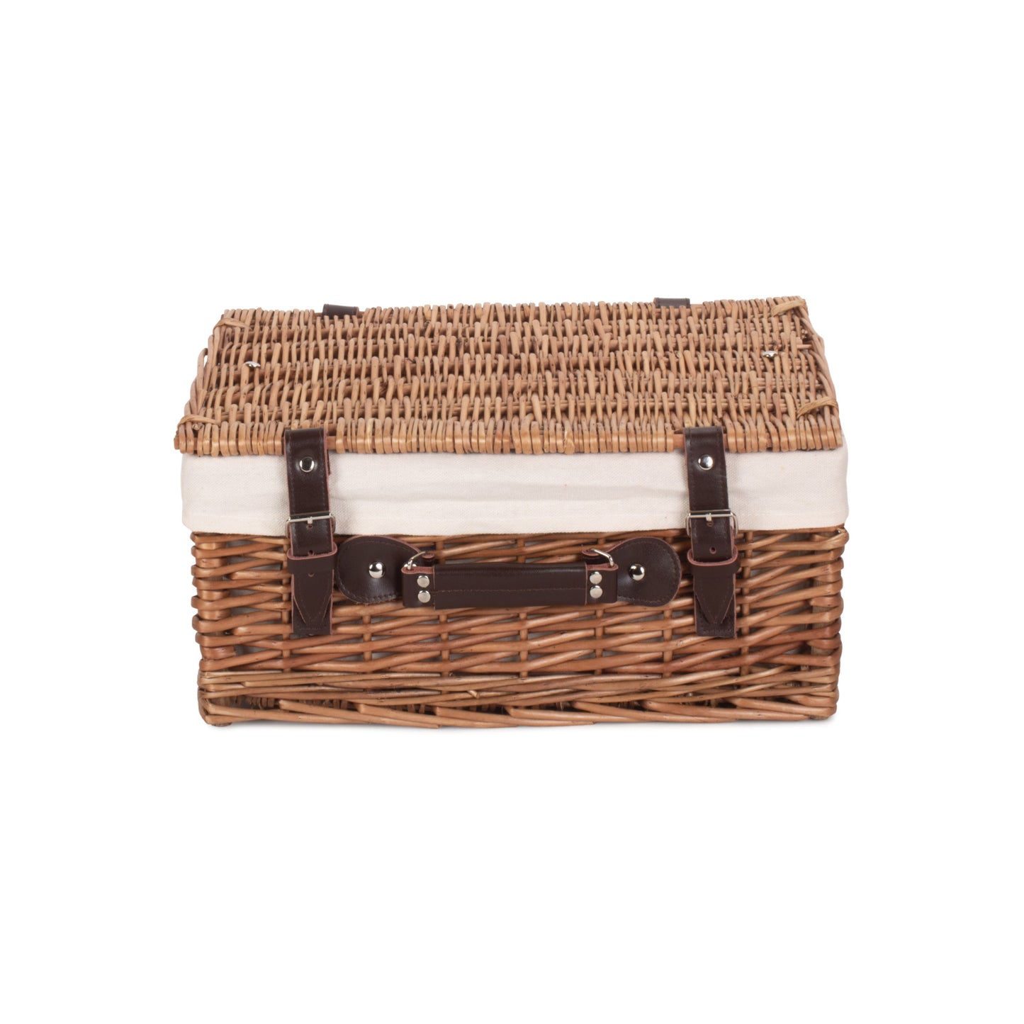 16 Inch Double Steamed Hamper with White Lining