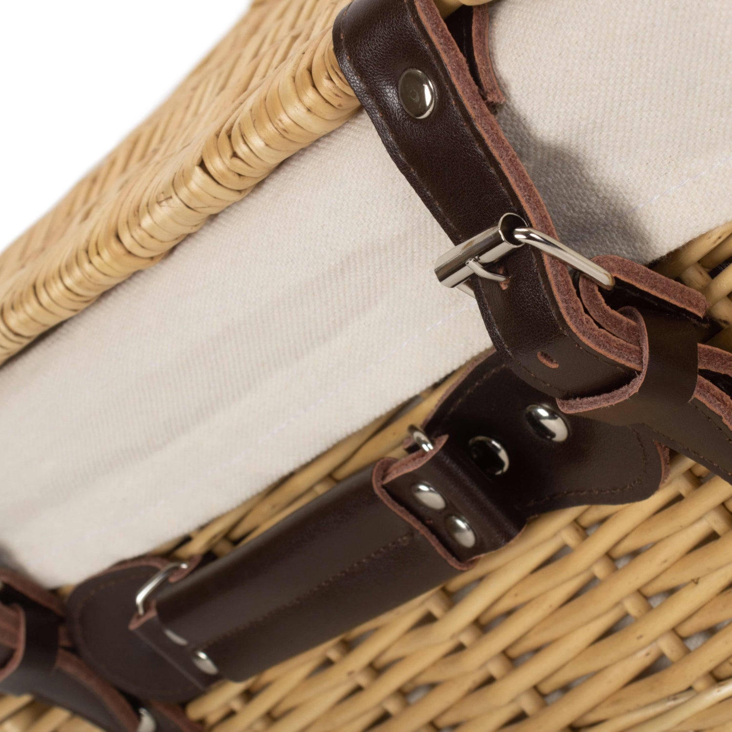 16 Inch Buff Willow Hamper with White Lining