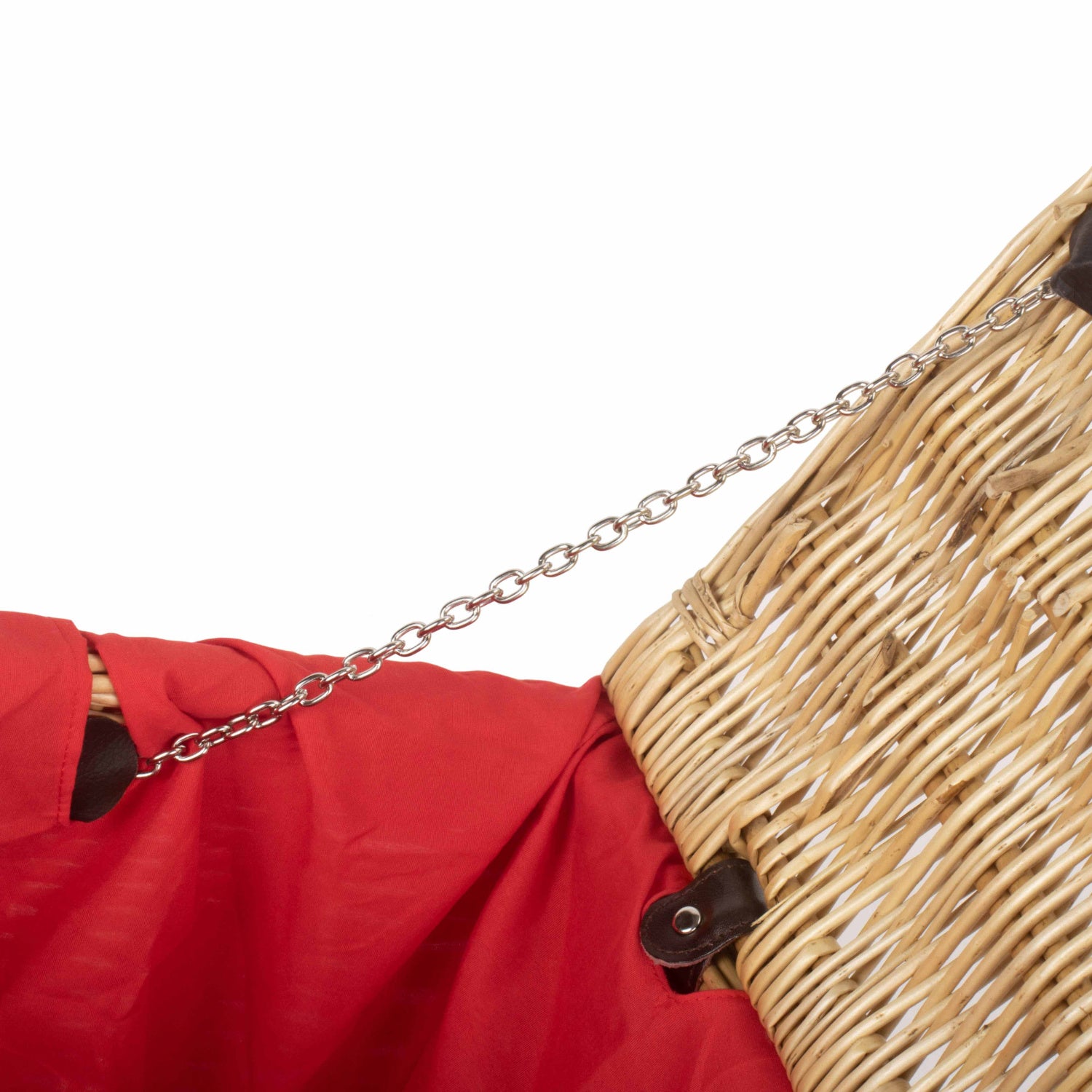 20 Inch Buff Willow Hamper Trunk with Red Lining