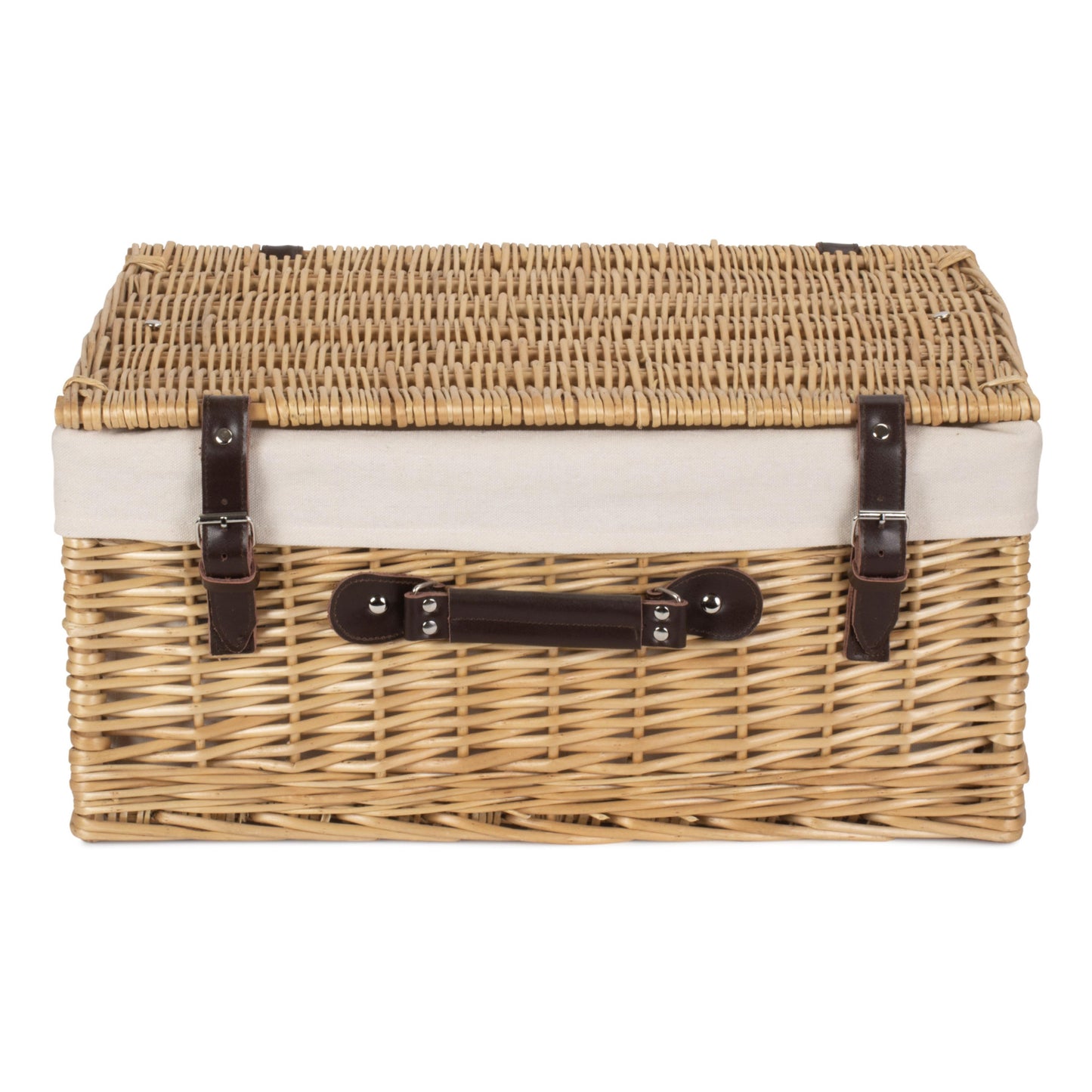 20 Inch Buff Willow Hamper Trunk with White Lining