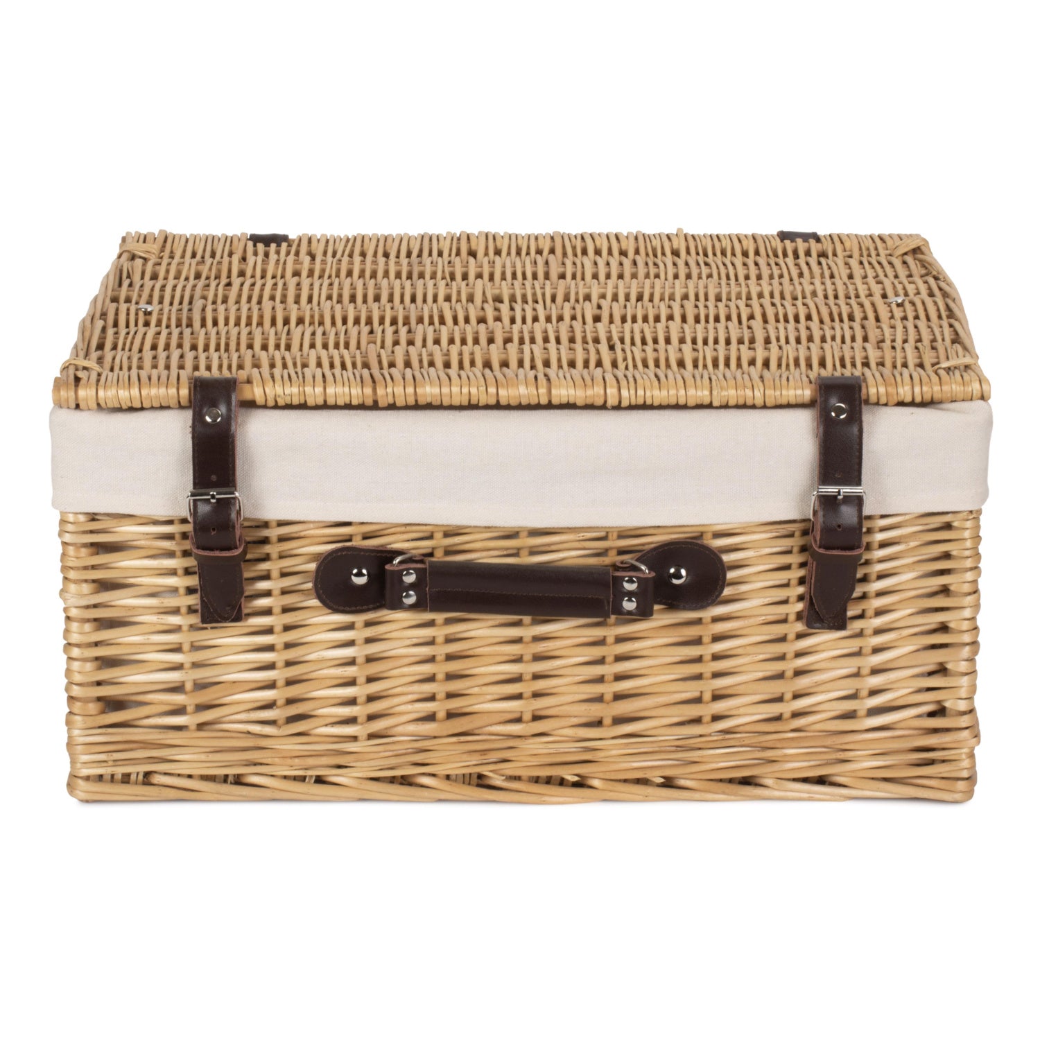 20 Inch Buff Willow Hamper Trunk with White Lining