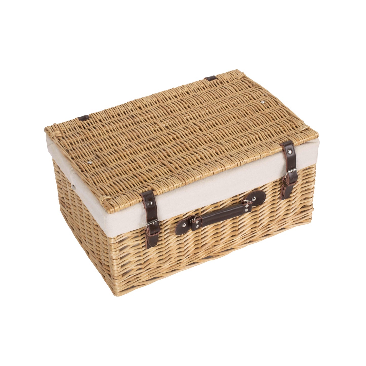 20 Inch Buff Willow Hamper Trunk with White Lining