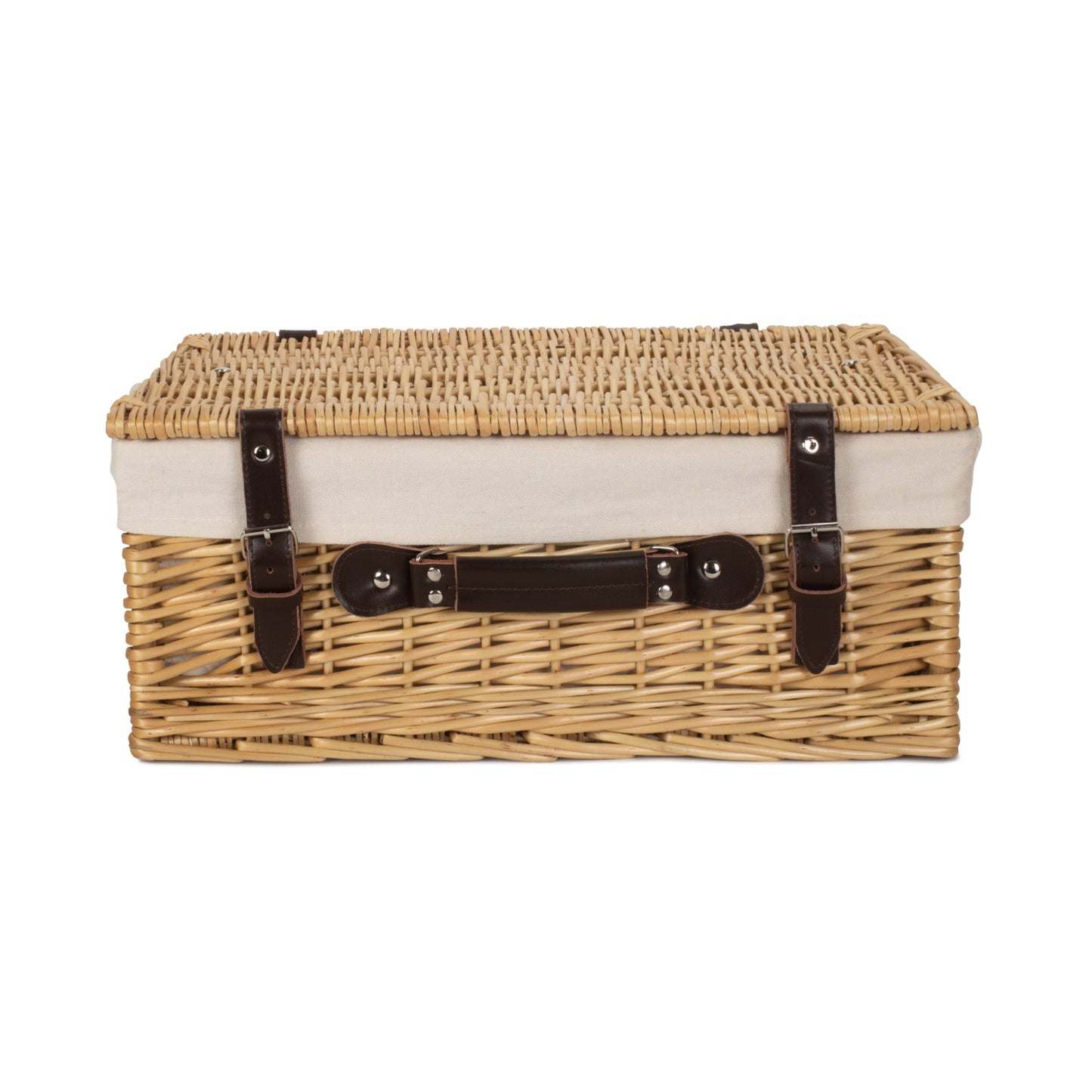 18 Inch Buff Willow Hamper Trunk with White Lining
