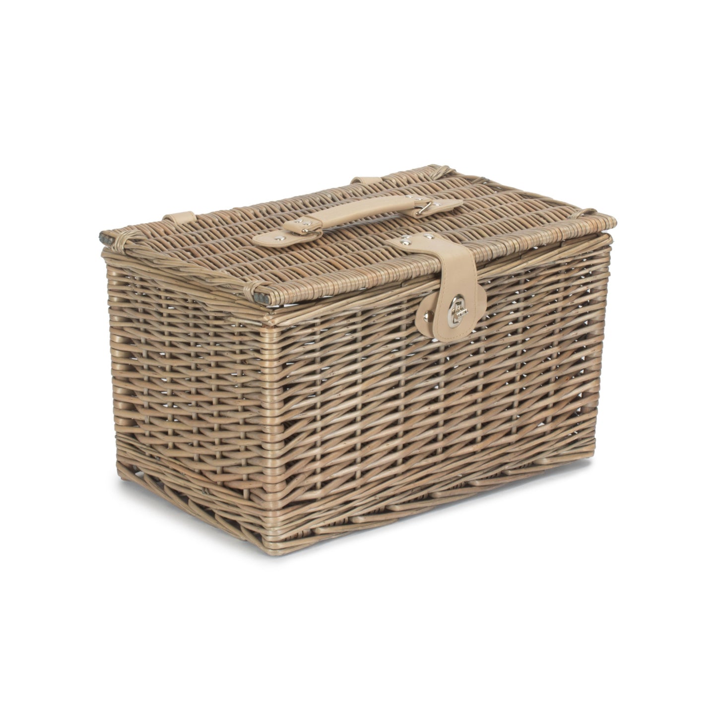Antique Wash Finish Willow Chest Hamper - Medium