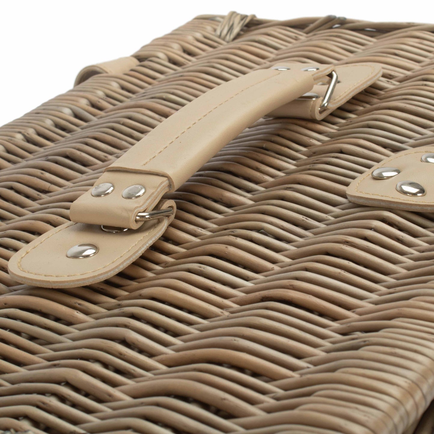 Antique Wash Finish Willow Chest Hamper - Medium