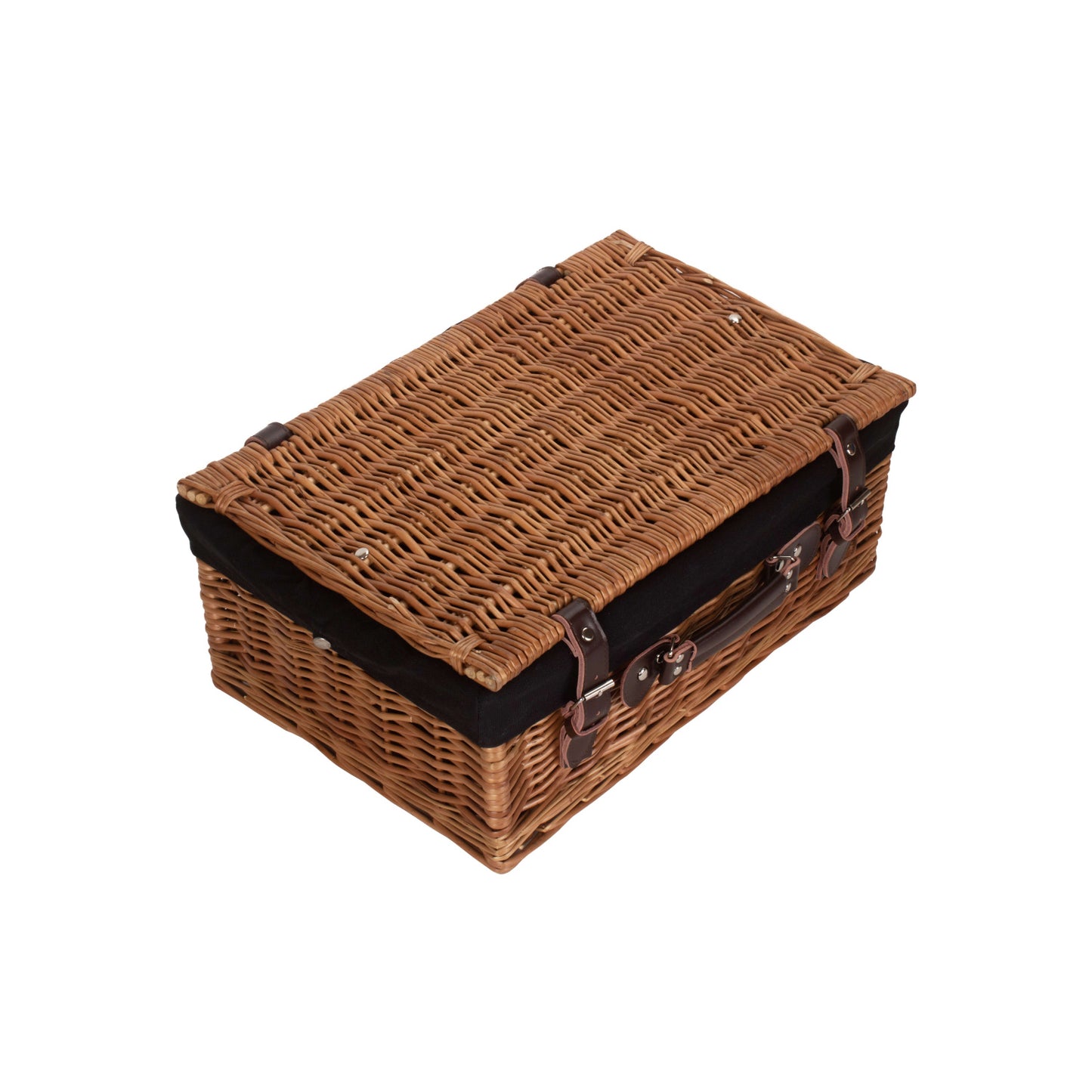 18 Inch Double Steamed Willow Hamper Trunk with Black Lining