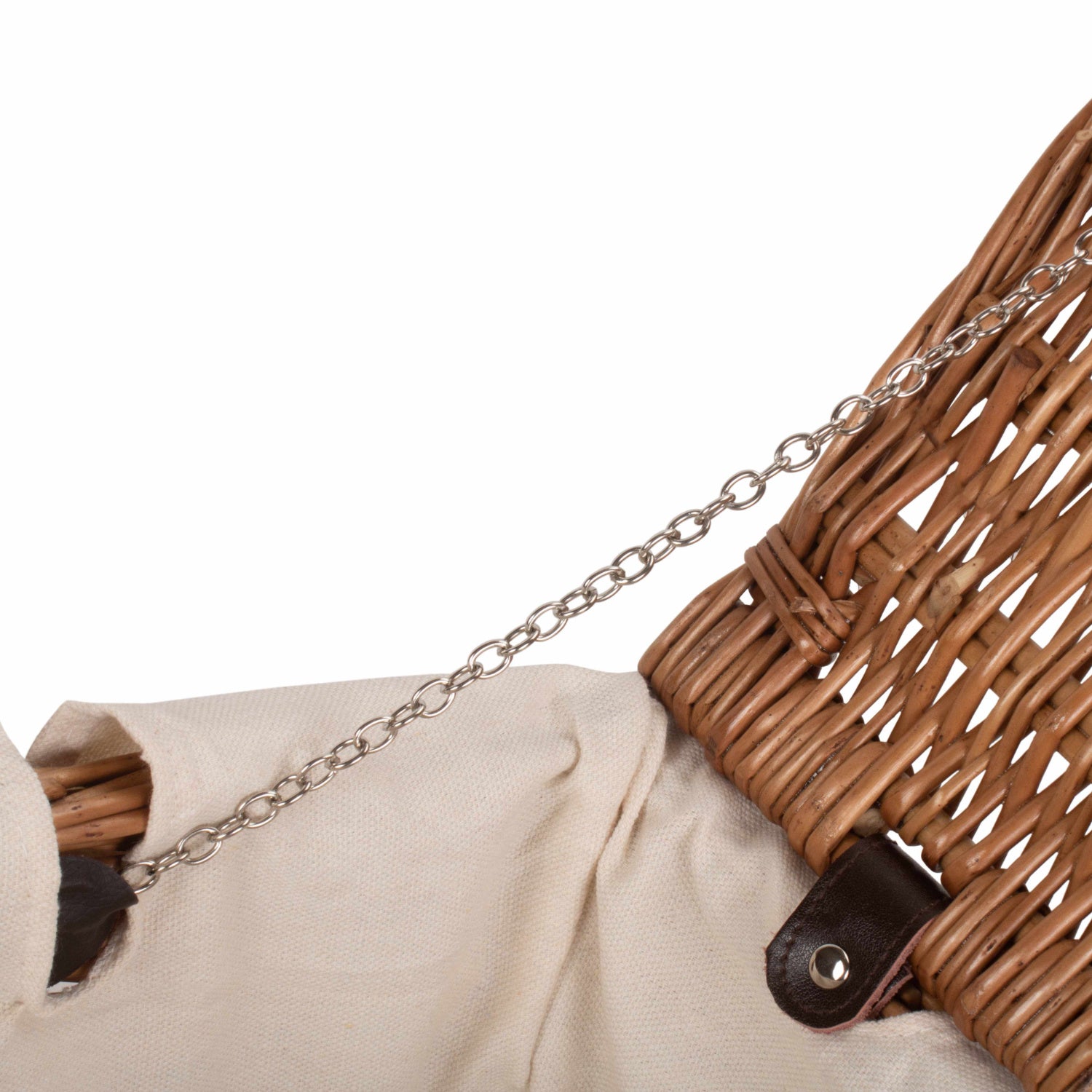 18 Inch Double Steamed Willow Hamper Trunk with White Lining