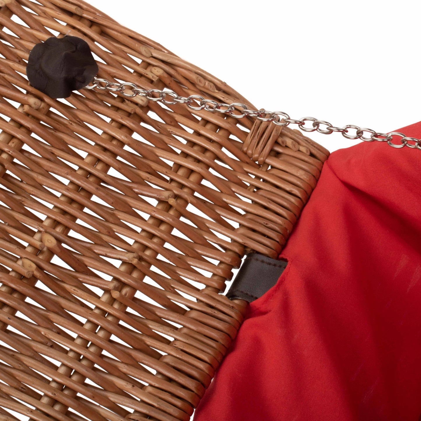 14 Inch Double Steamed Willow Hamper with Red Lining