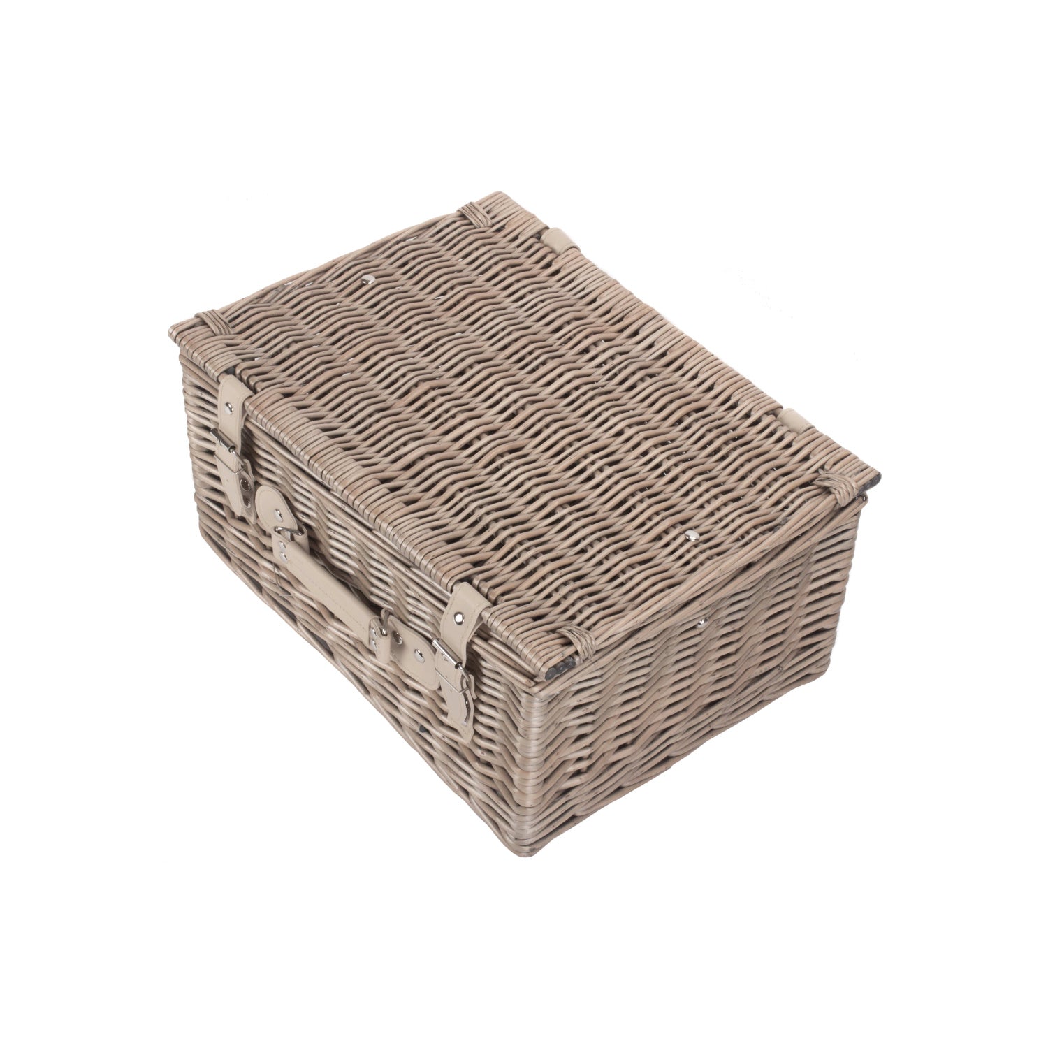 16 Inch Antique Wash Willow Hamper