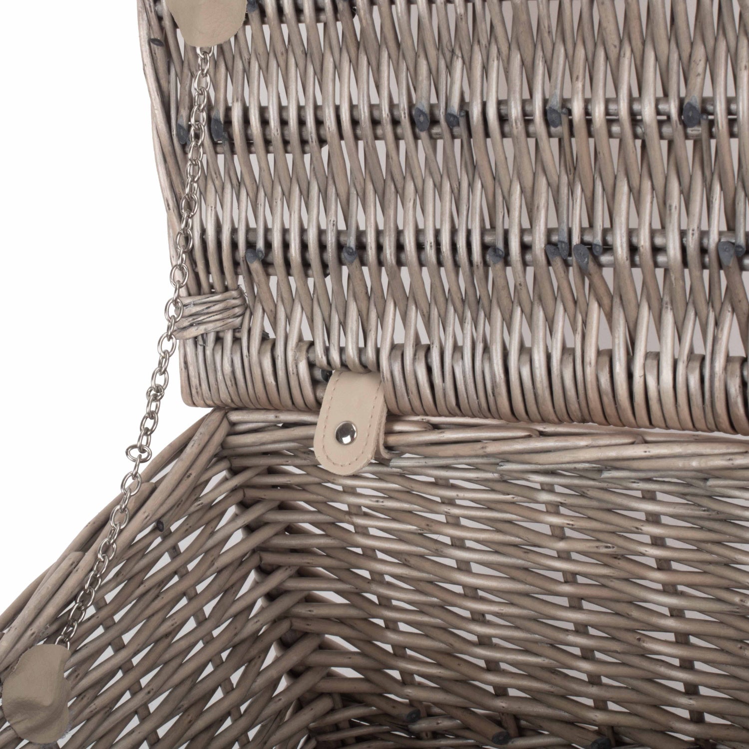 16 Inch Antique Wash Willow Hamper