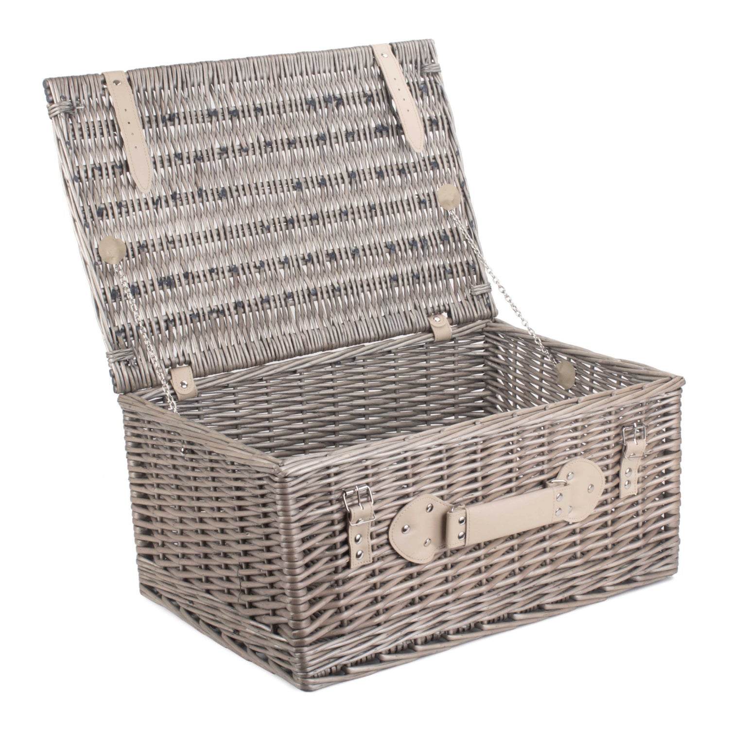20 Inch Antique Wash Willow Hamper