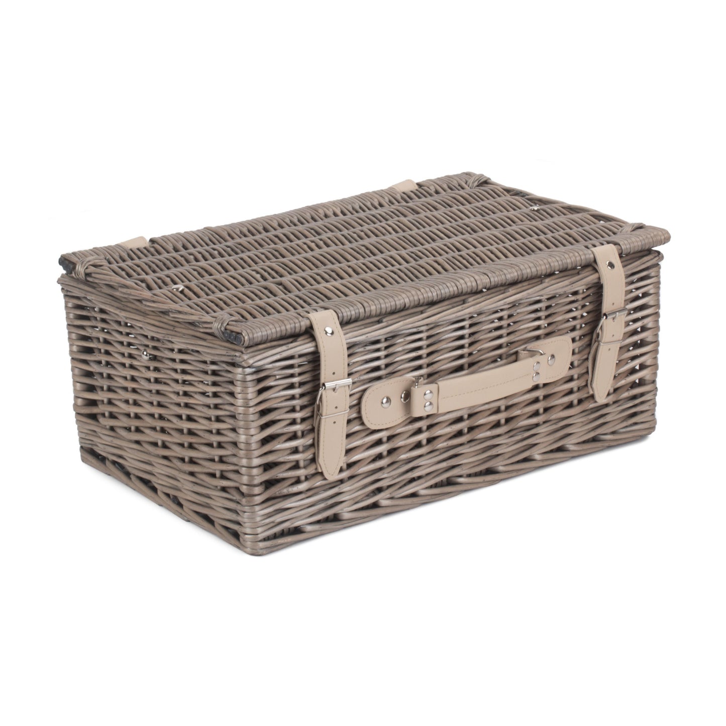 18 Inch Antique Wash Willow Hamper