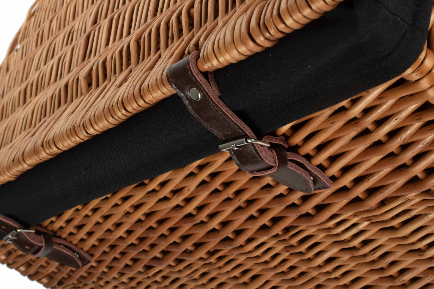 24" Double Steamed Willow Chest Hamper Trunk with Black Lining