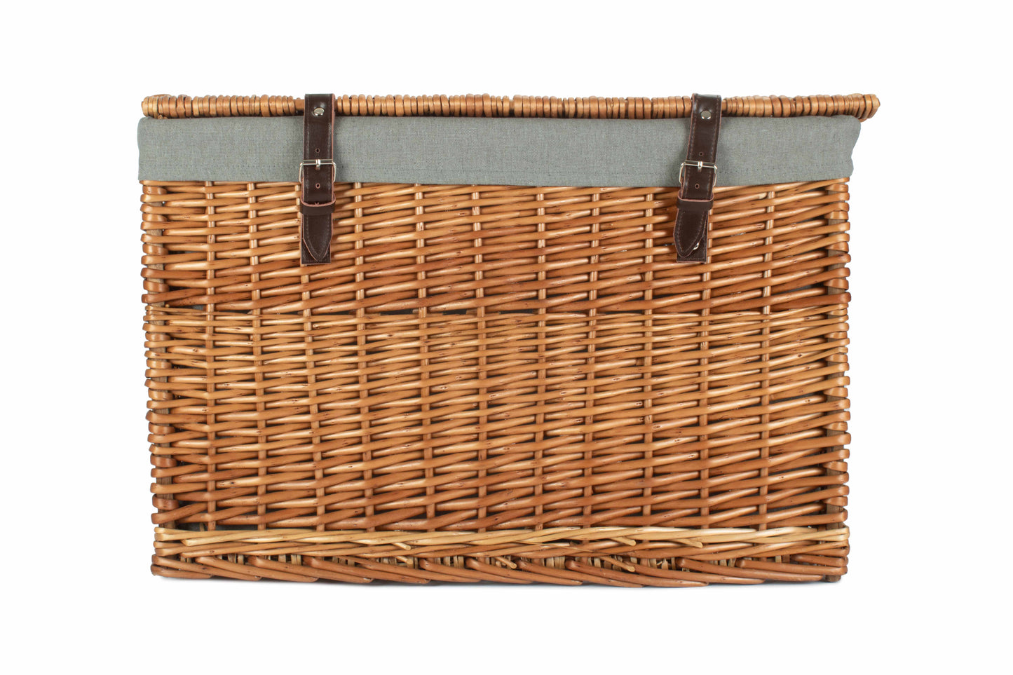 24" Double Steamed Willow Chest Hamper Trunk with Grey Sage Lining