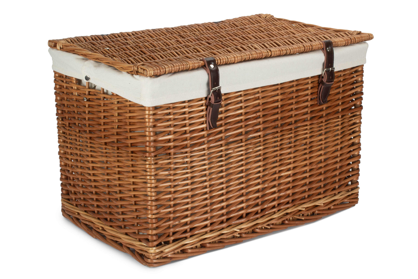 24" Double Steamed Chest Hamper Trunk with White Lining