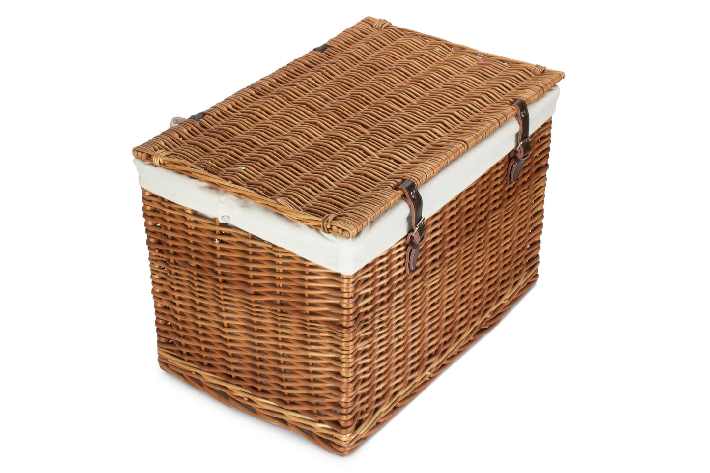 24" Double Steamed Chest Hamper Trunk with White Lining