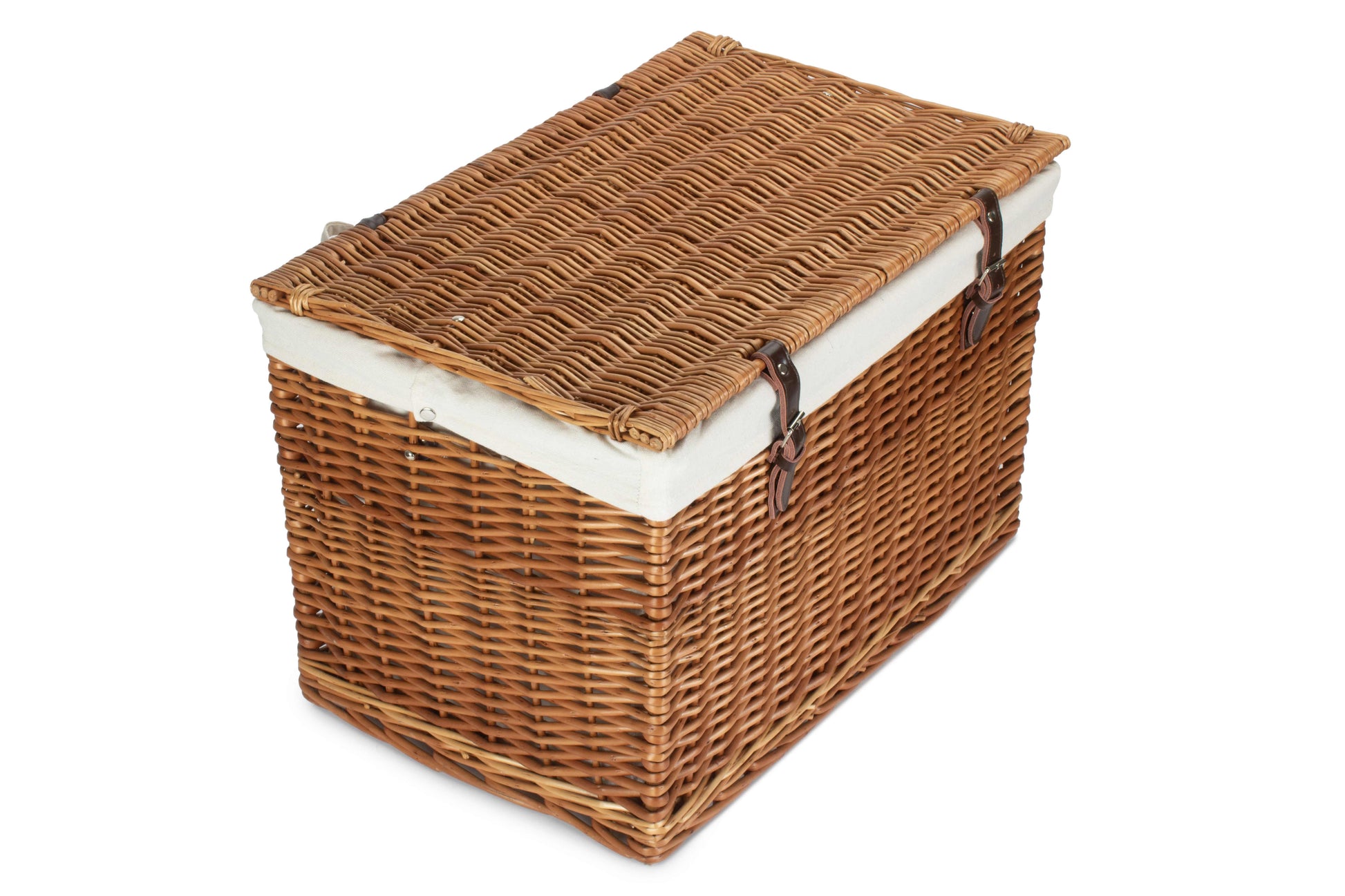 24" Double Steamed Chest Hamper Trunk with White Lining