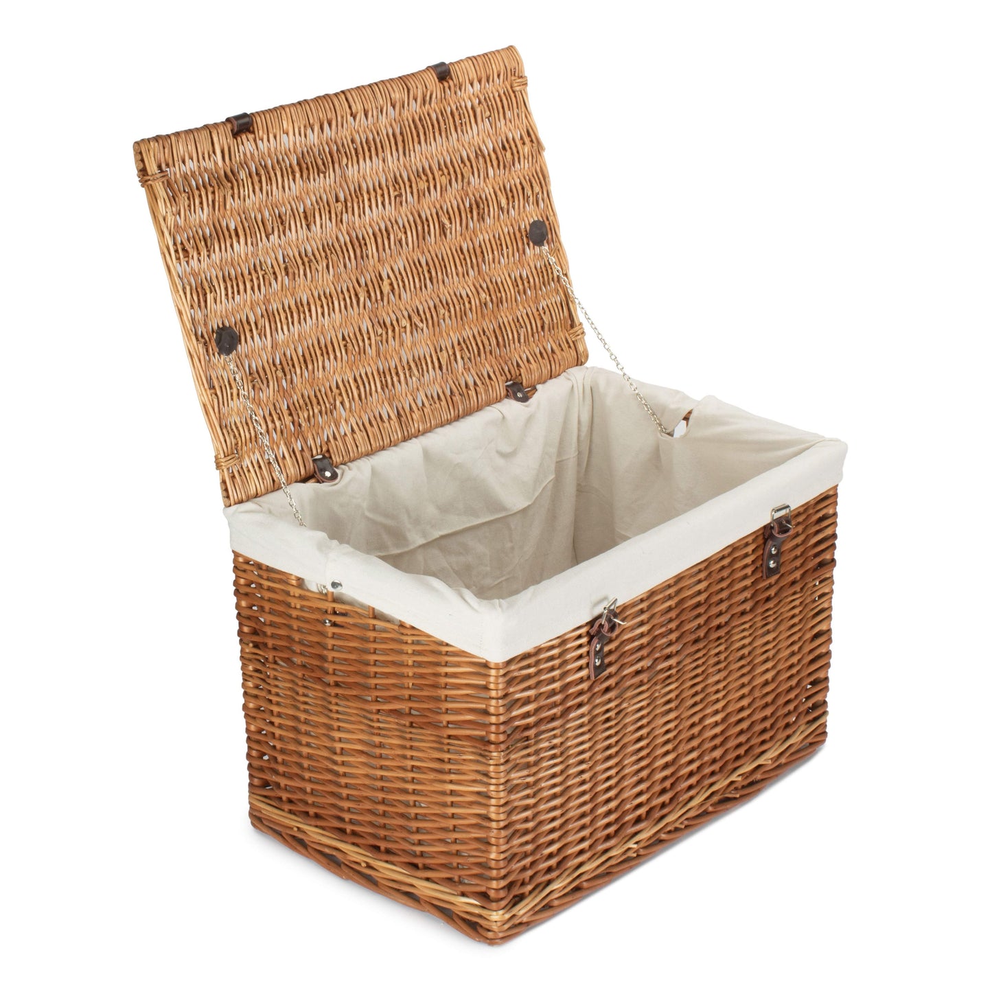 24" Double Steamed Chest Hamper Trunk with White Lining
