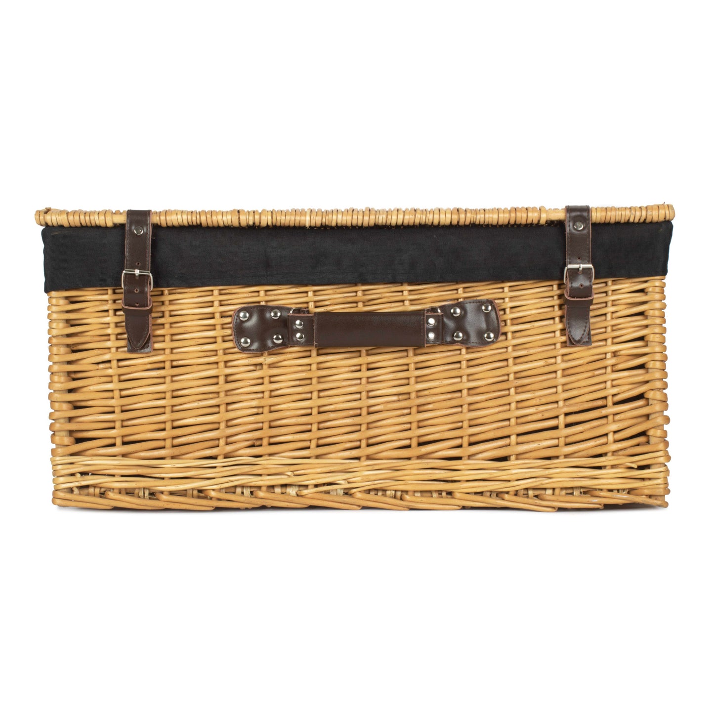 24 Inch Buff Willow Hamper with Black Lining