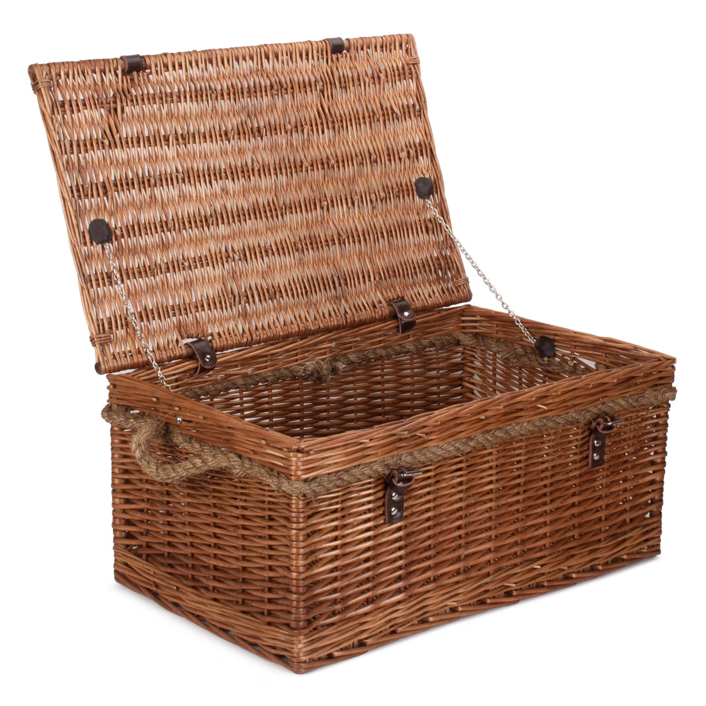 24 Inch Double Steamed Willow Rope Handled Trunk