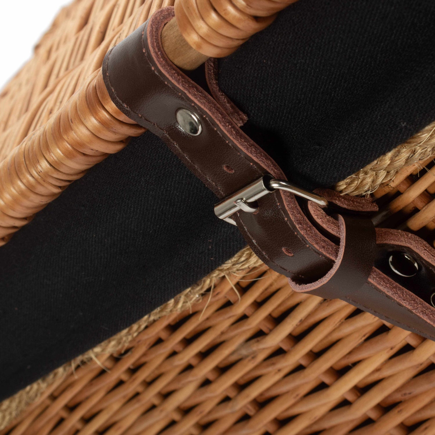 24 Inch Double Steamed Willow Rope Handled Trunk with Black Lining