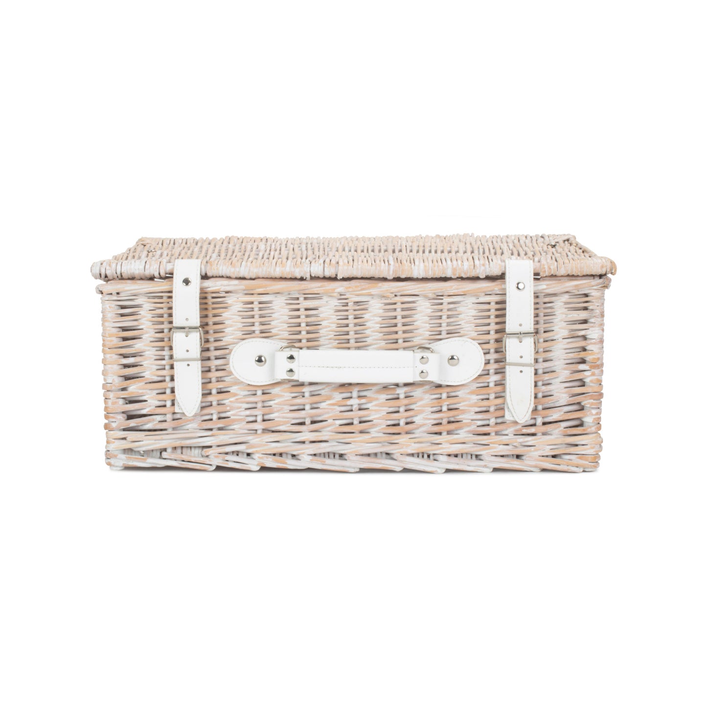 18 Inch White Wash Willow Hamper