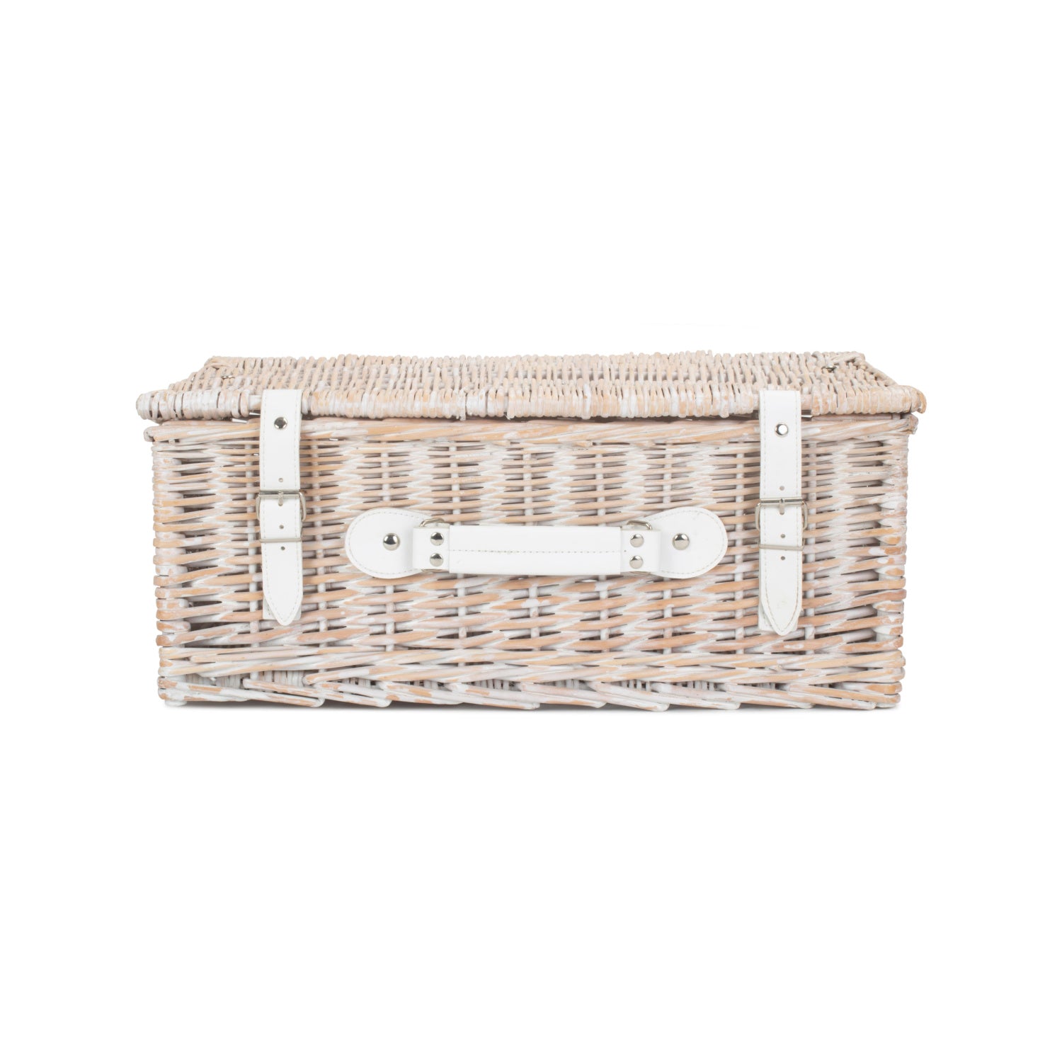 18 Inch White Wash Willow Hamper