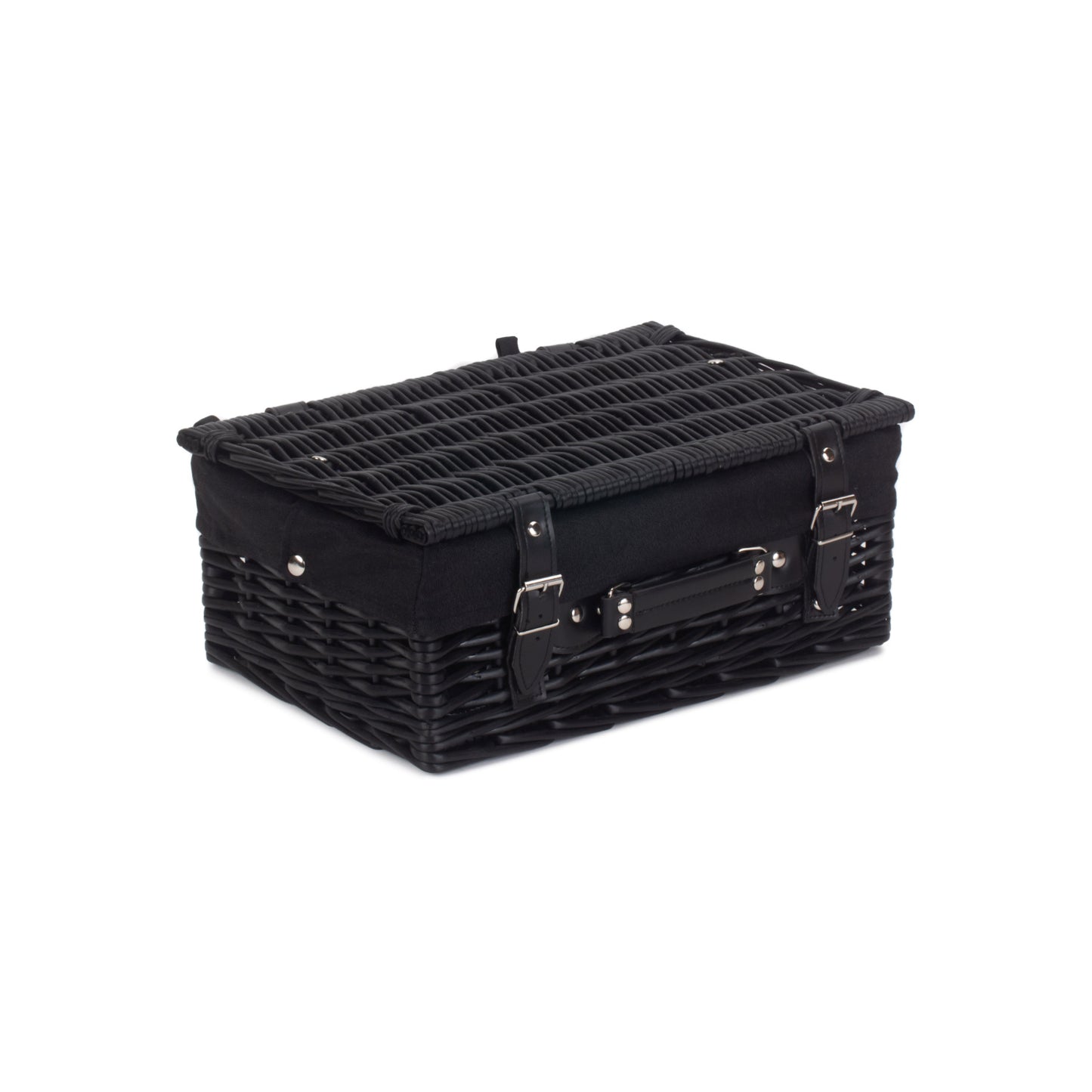 14 Inch Black Willow Hamper with Black Lining