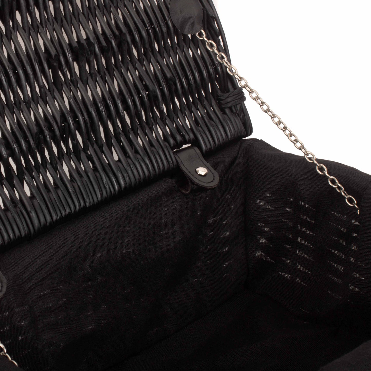 14 Inch Black Willow Hamper with Black Lining