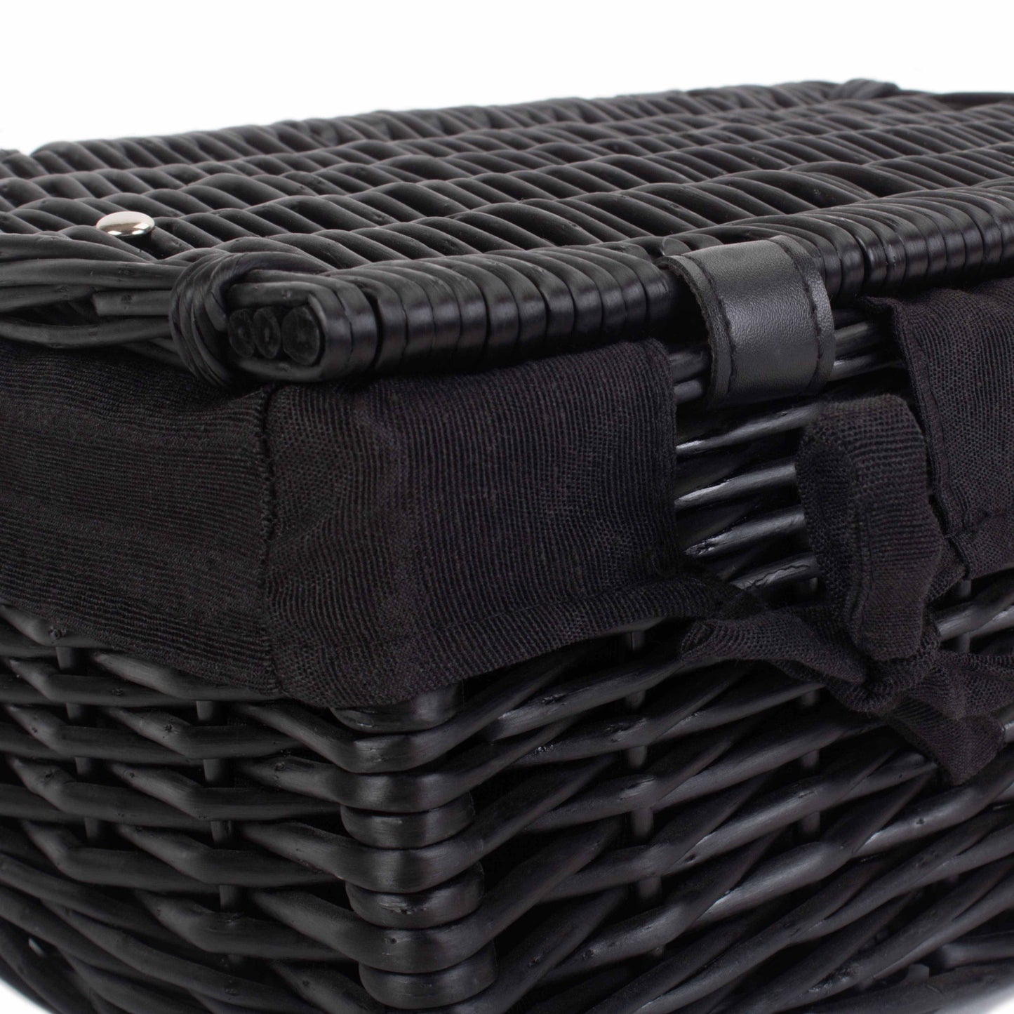 14 Inch Black Willow Hamper with Black Lining