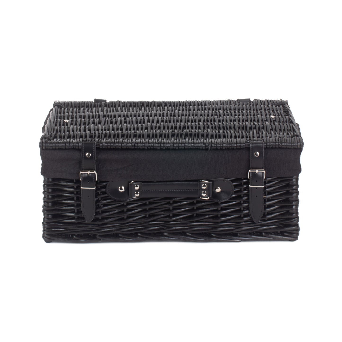 18 Inch Black Willow Hamper with Black Lining