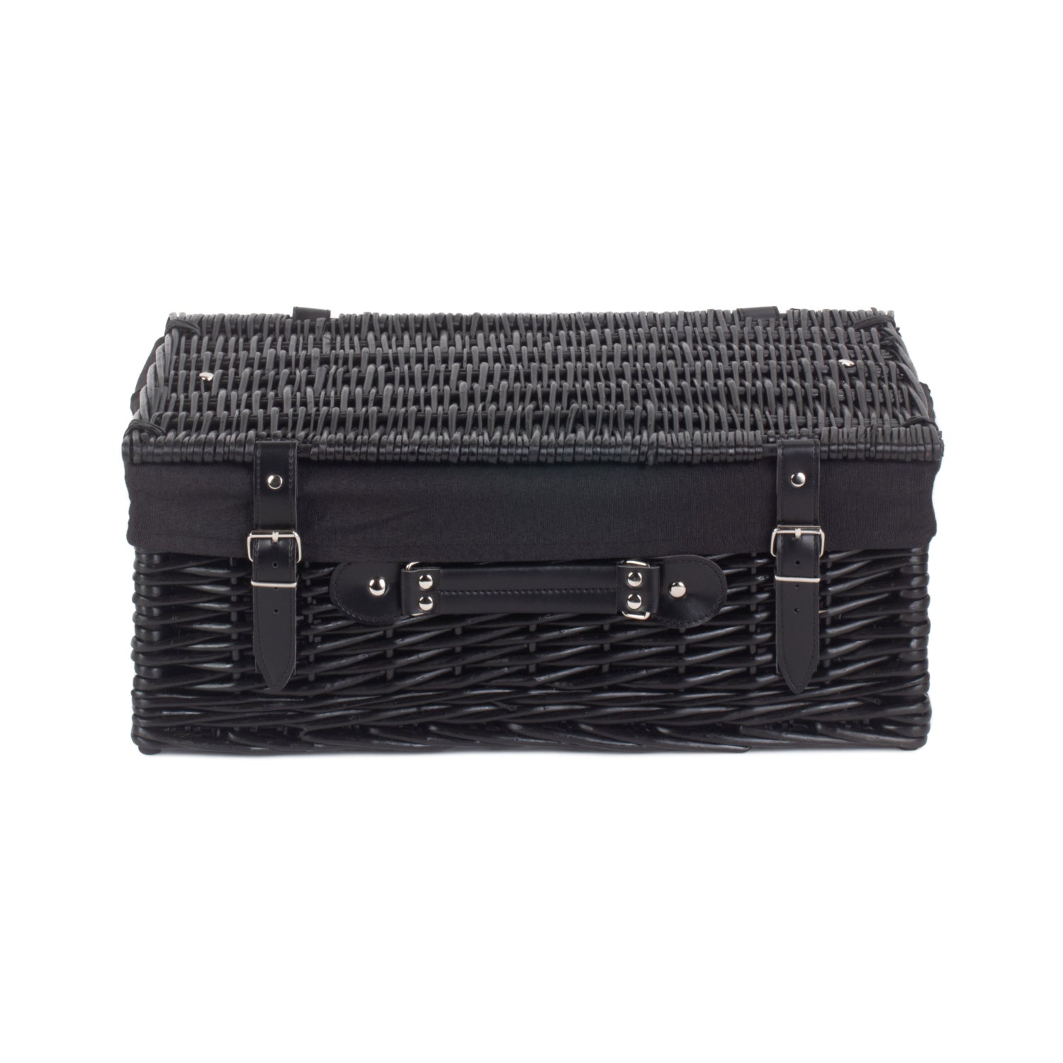 18 Inch Black Willow Hamper with Black Lining