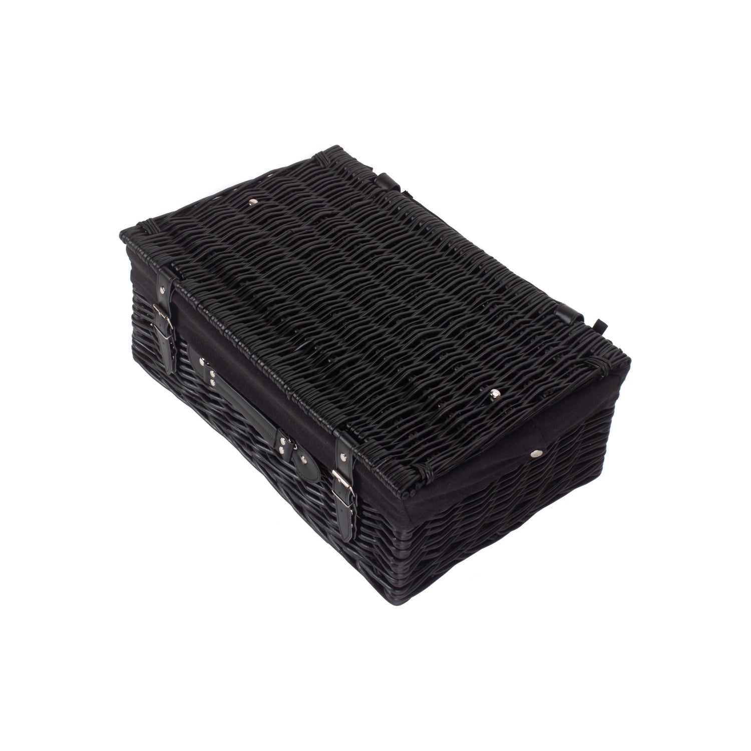 18 Inch Black Willow Hamper with Black Lining
