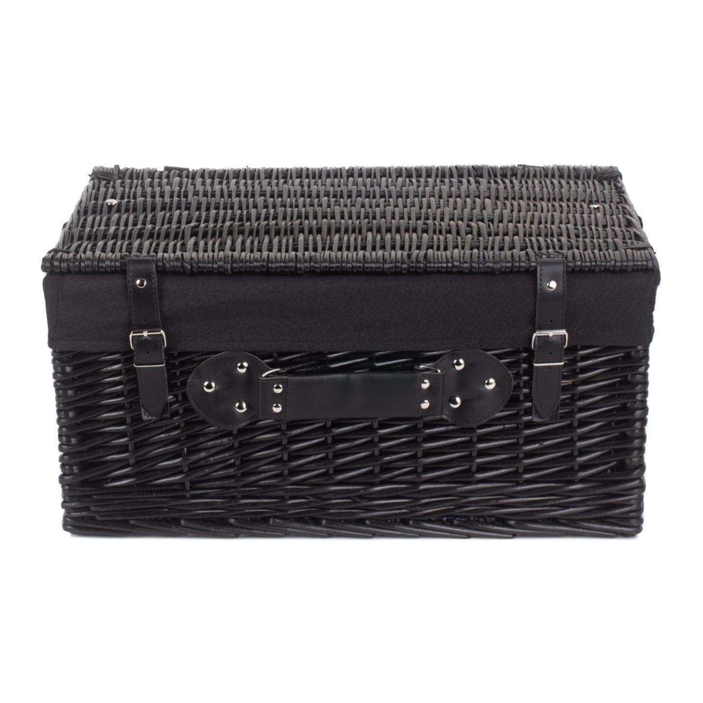 20 Inch Black Willow Hamper with Black Lining