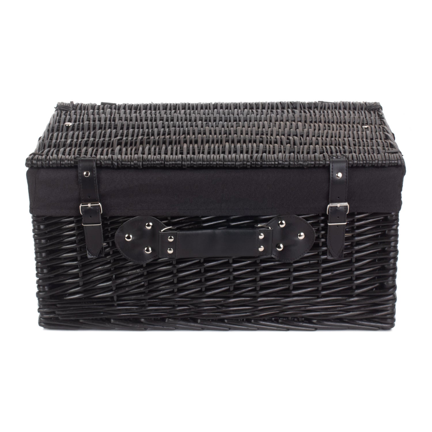 20 Inch Black Willow Hamper with Black Lining