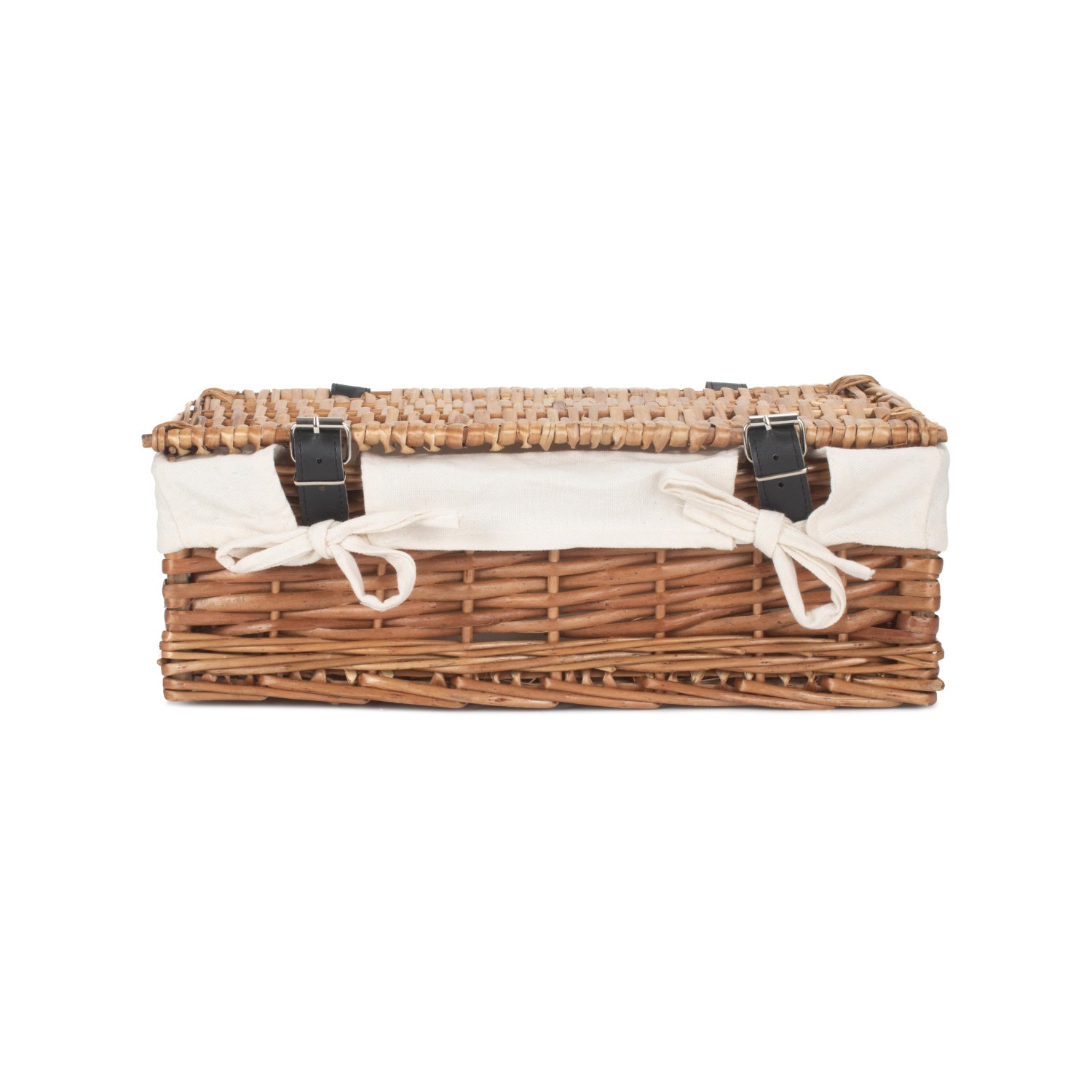 15 Inch Split Willow Hamper with White Lining