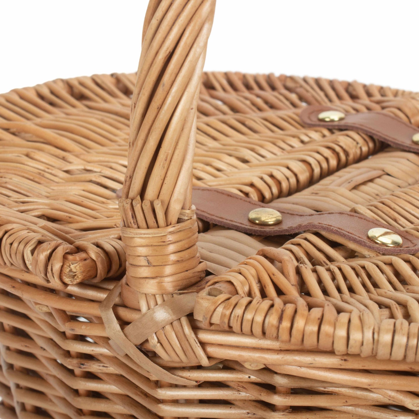Child's Light Steamed Finish Willow Oval Picnic Basket