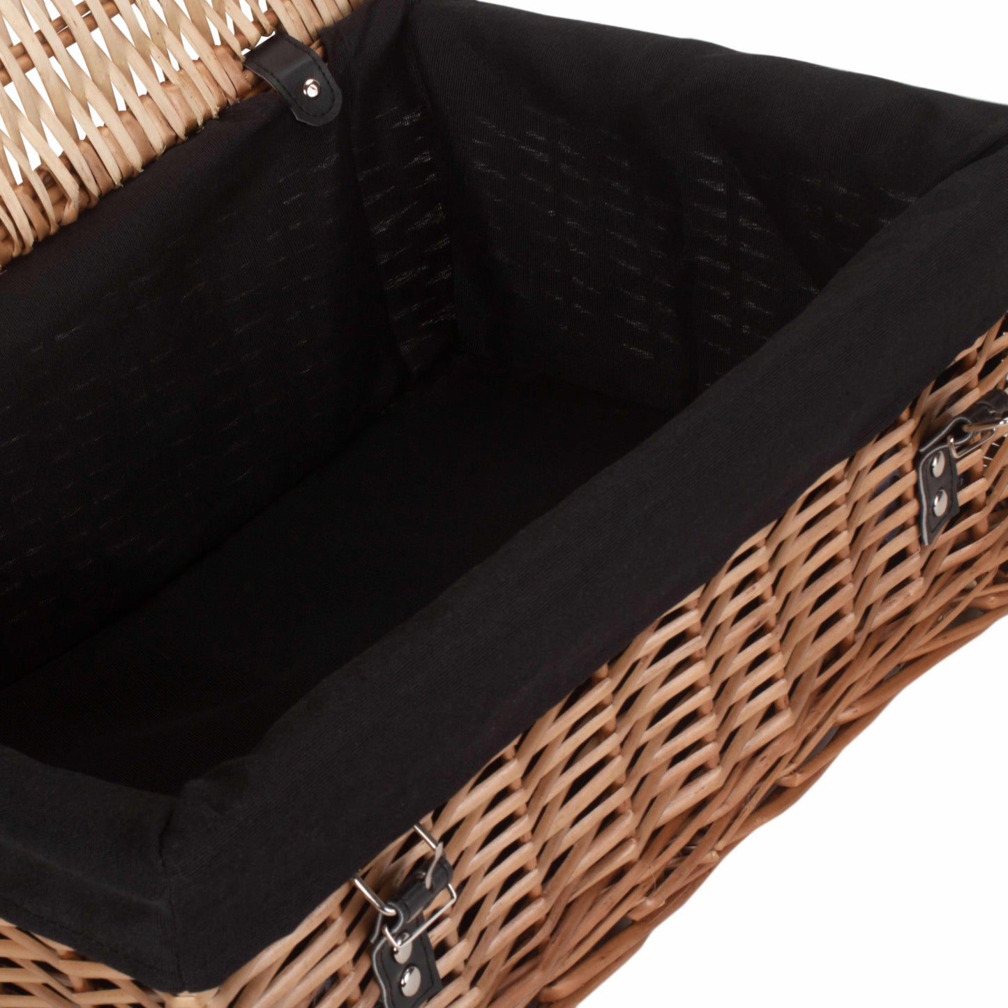 18 Inch Split Willow Hamper with Black Lining