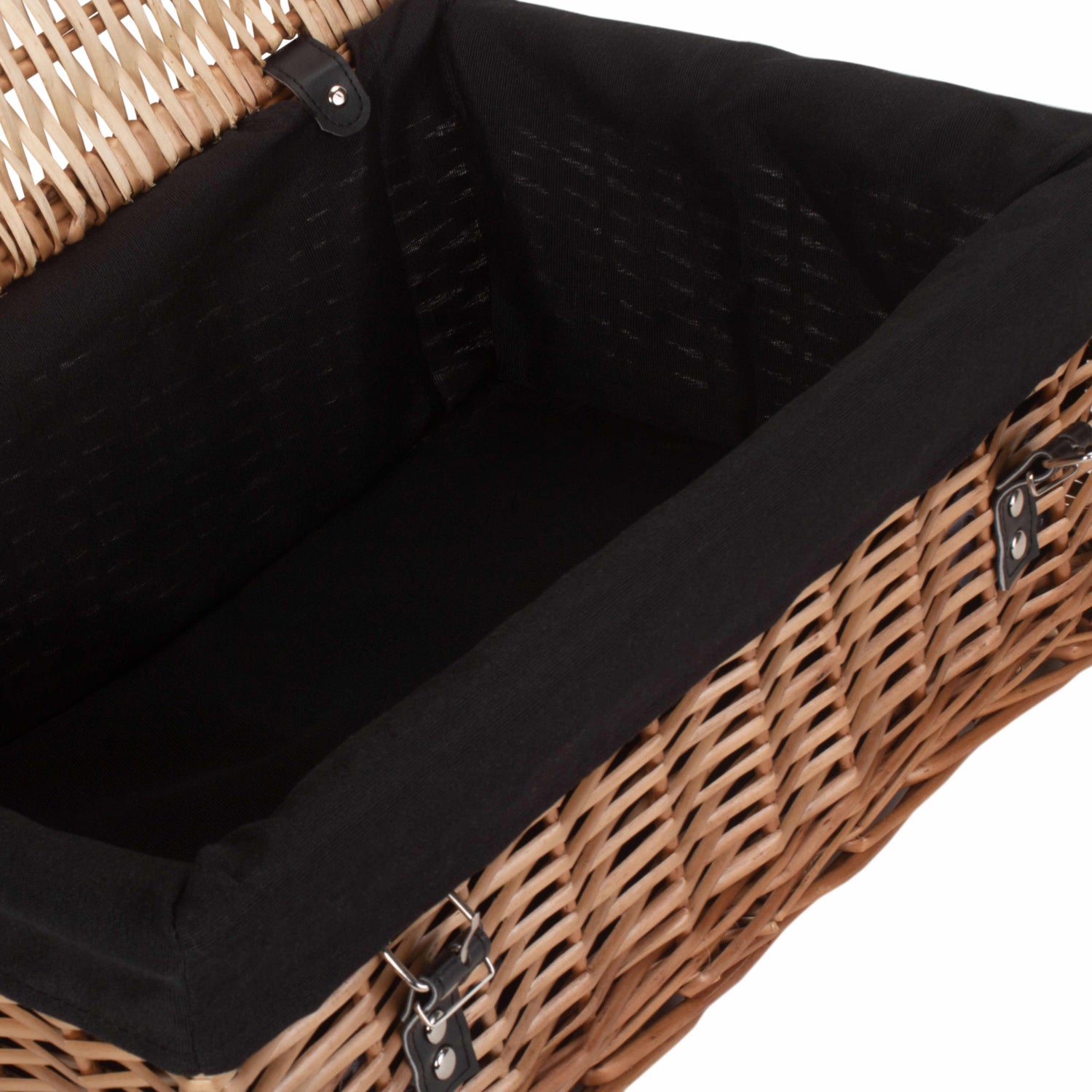 18 Inch Split Willow Hamper with Black Lining