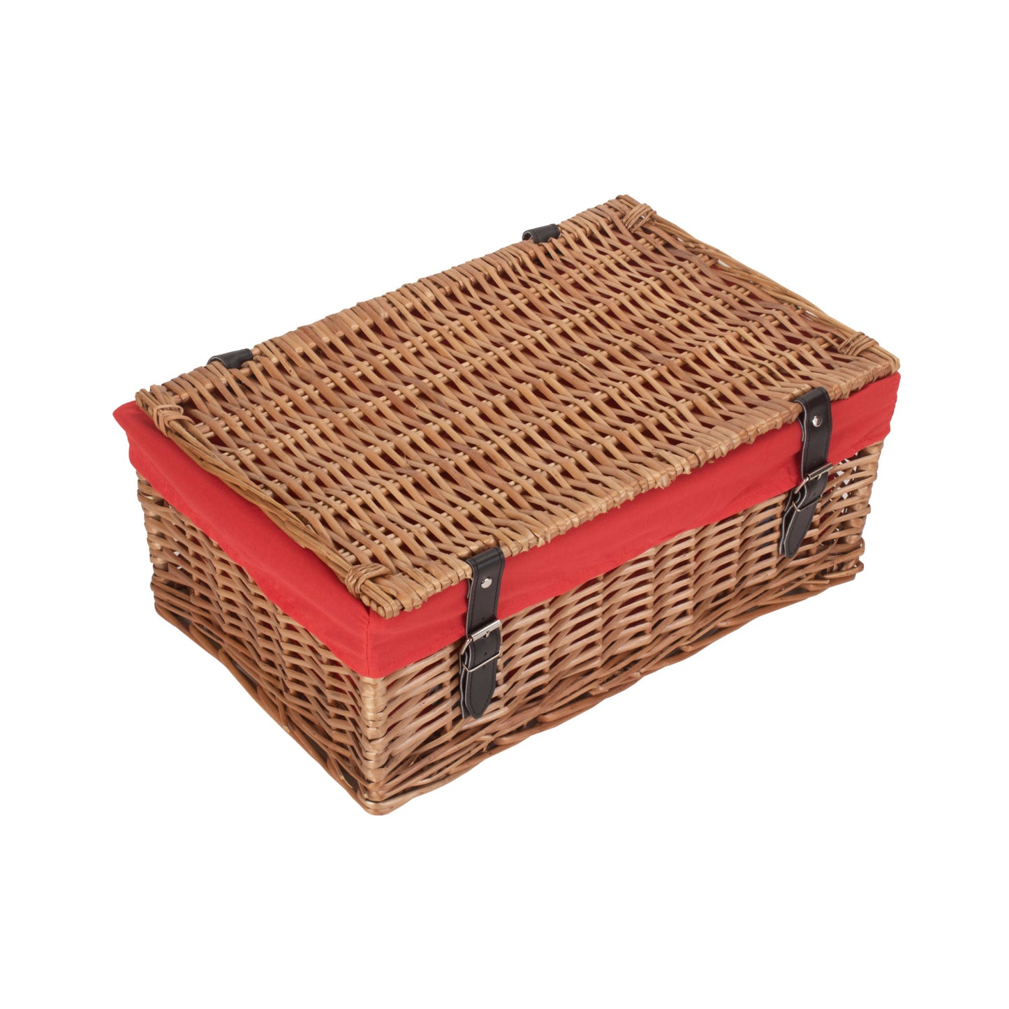18 Inch Split Willow Hamper with Red Lining