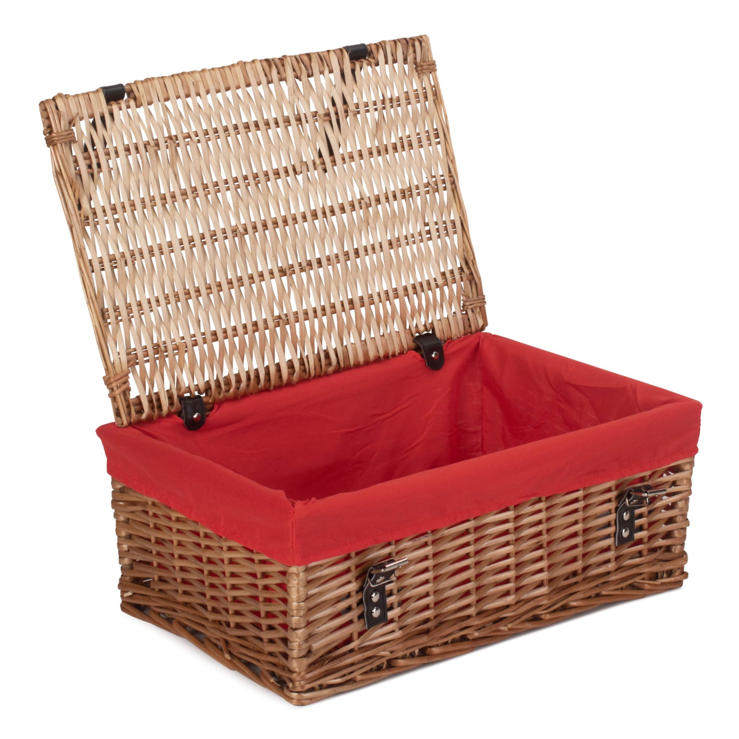 18 Inch Split Willow Hamper with Red Lining