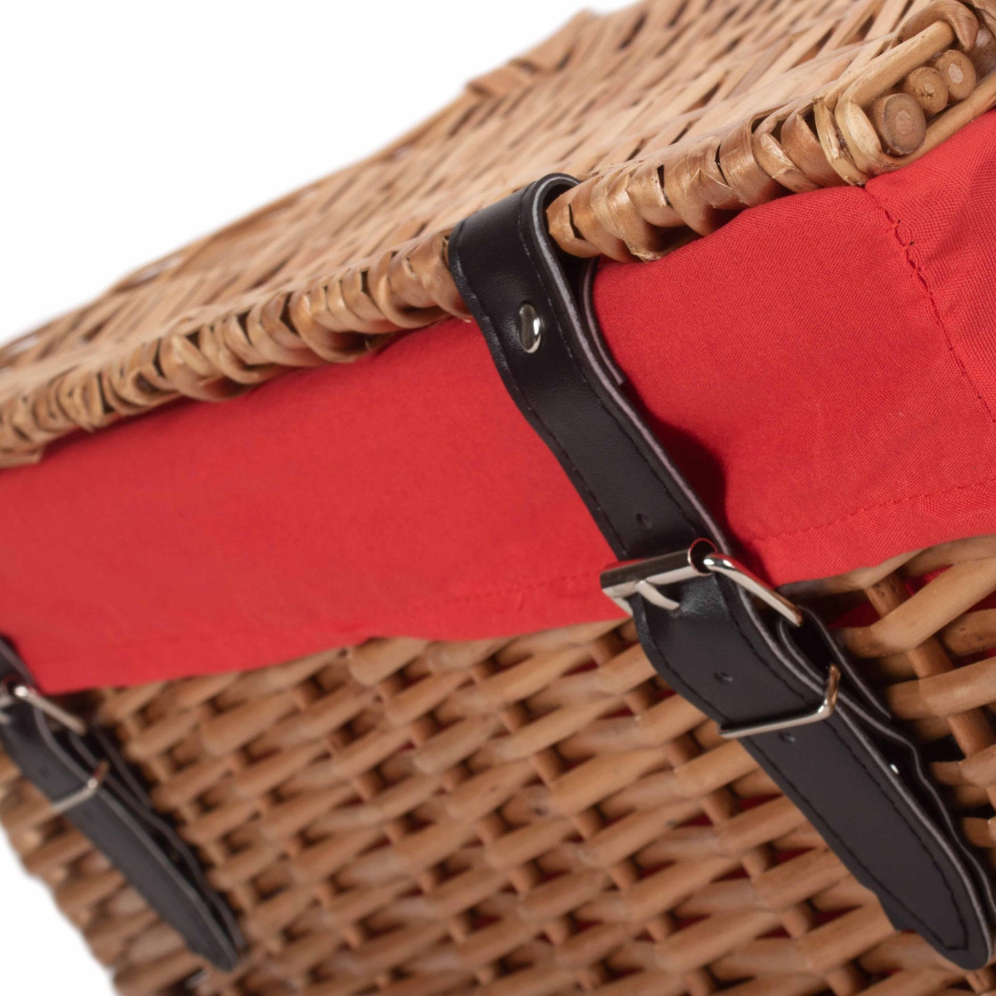 18 Inch Split Willow Hamper with Red Lining
