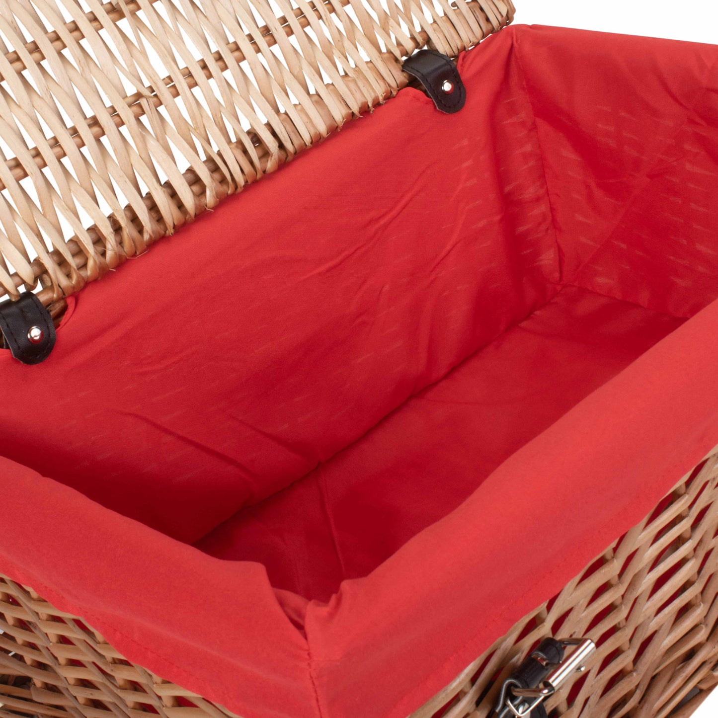 18 Inch Split Willow Hamper with Red Lining
