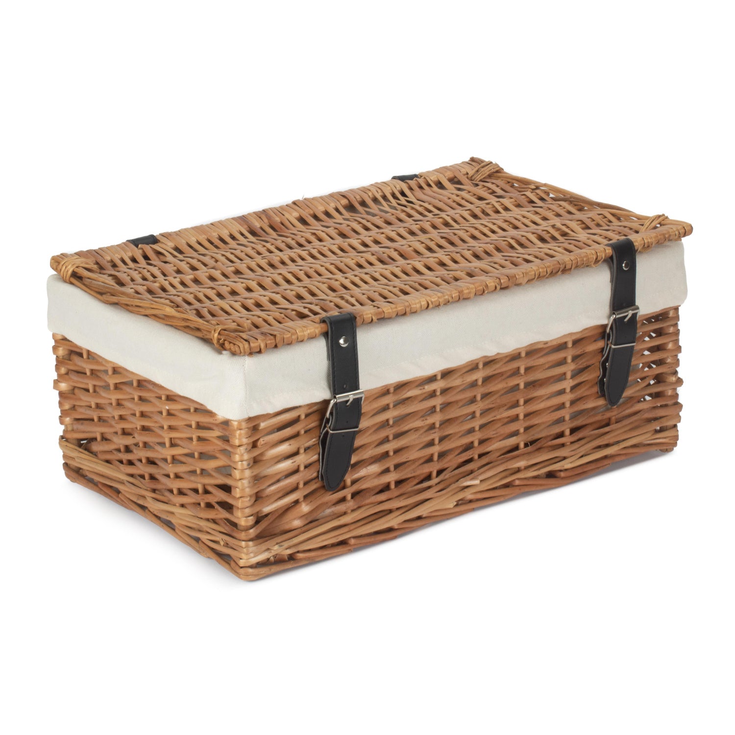 18 Inch Split Willow Hamper with White Lining