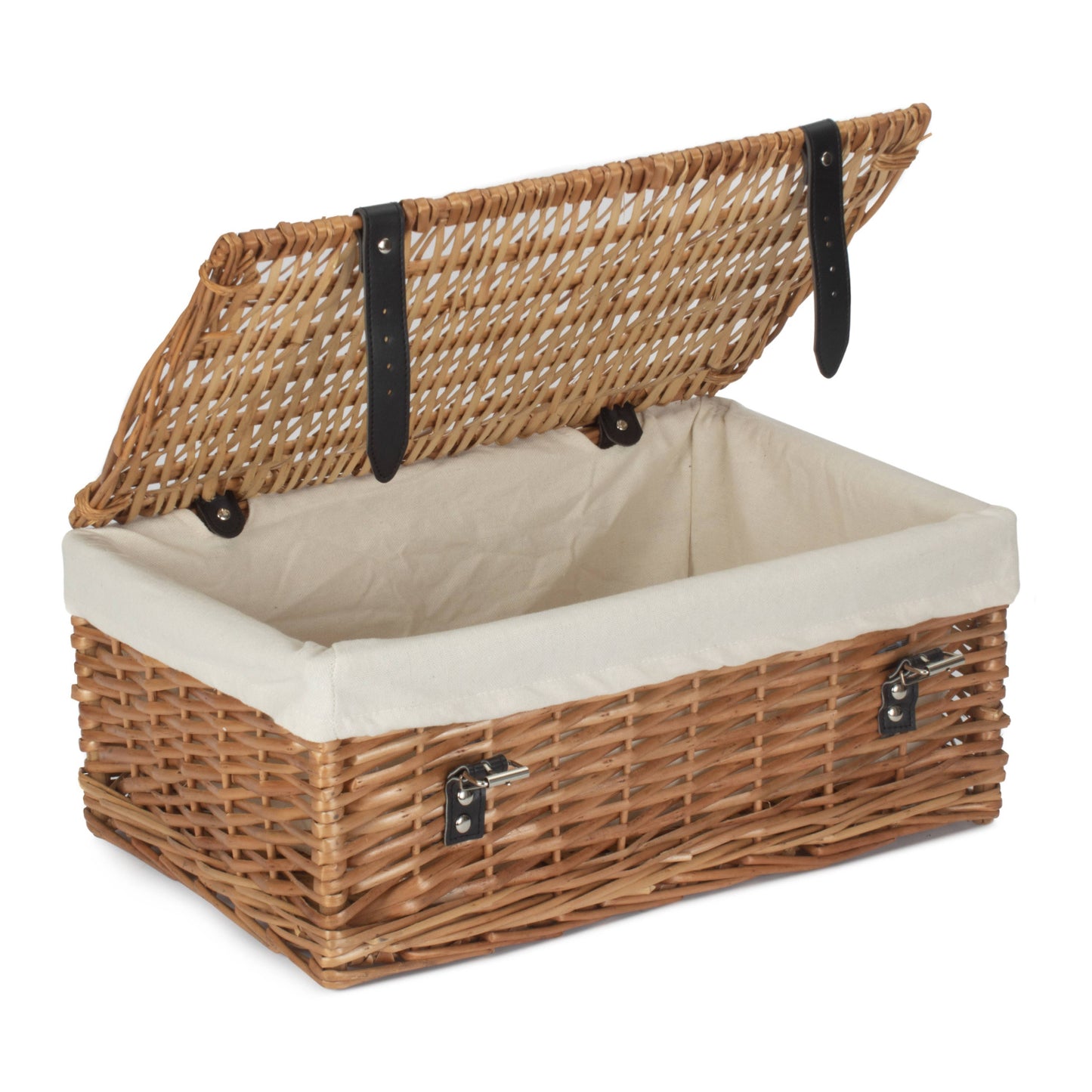 18 Inch Split Willow Hamper with White Lining